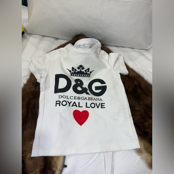 Dolce & Gabbana Other - Dolce & Gabbana White Royal Love Kids T-Shirt